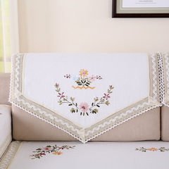 WI25 wholesale sofa back towel embroidery handmade ribbon embroidery fabric sofa towel back armrest cover dustproof