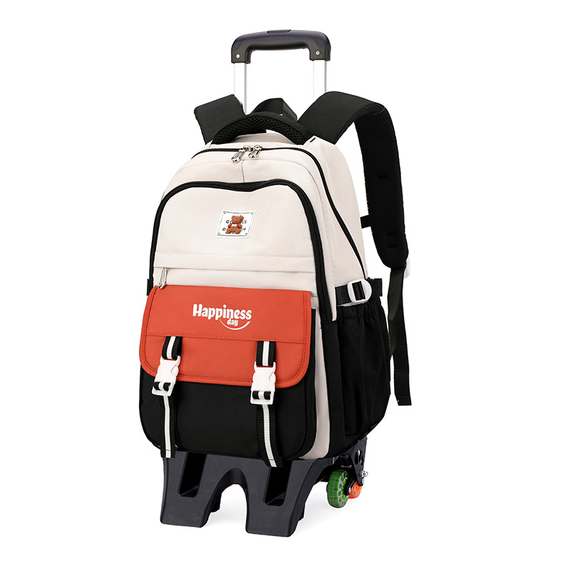 Nuevo pez natural escalera tracción mochila de escuela secundaria de gran capacidad desmontable una mochila de niños