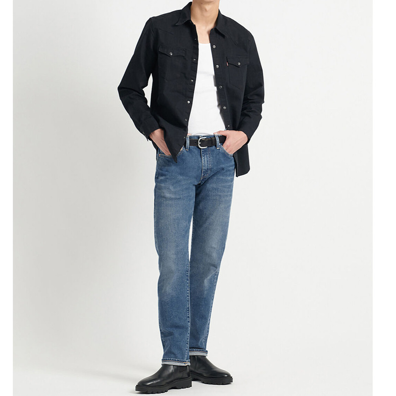 Men's high-stretch, washed cotton denim pants, new spring/autumn style, versatile, breathable, slim-fit trousers, 6598
