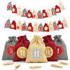 Christmas gift bag 2022 Cross border new pattern candy gift Storage Sack Befall Drawstring Christmas Bundle pocket