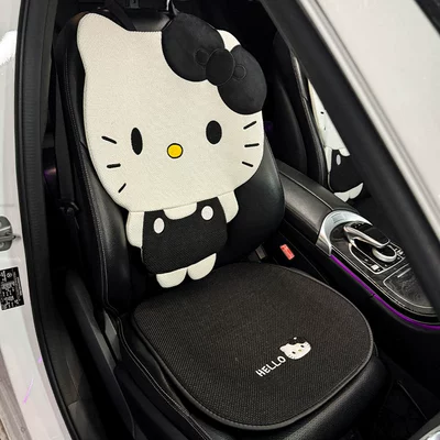 Seat cushion, seat cover car seat cover - black-and-white-front-single-seat