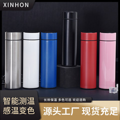 Creative Intelligent Temperature Cup Outdoor Portable Car Cup Straight Cup Office Business 304 Stainless Steel Insulated Cup Wholesale