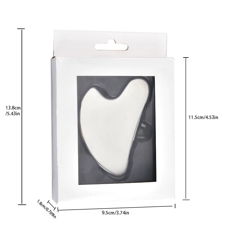 Массажёр для лица gua sha, нержавеющая сталь, в форме сердца, против пигментации