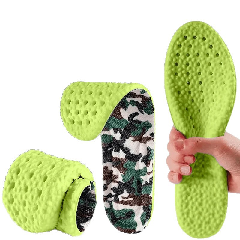 Plantillas de entrenamiento militar suelas suaves no cansadas pies pisar mierda sensación de plantillas de zapatos deportivos transpirables absorción de sudor de verano hombre plantillas antiolor de algodón