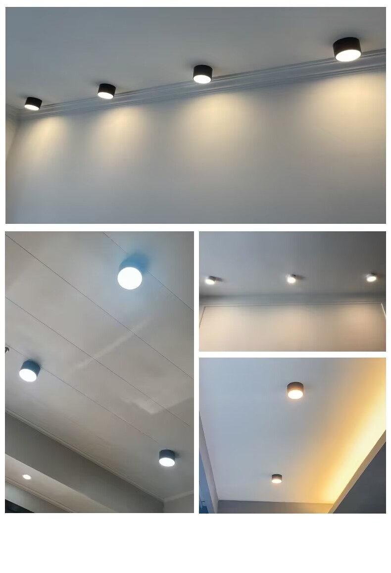 Open-mounted Downlight led ceiling lamp spotlight entrance hall entrance lamp balcony corridor lamp aisle lamp white shell black shell Downlight