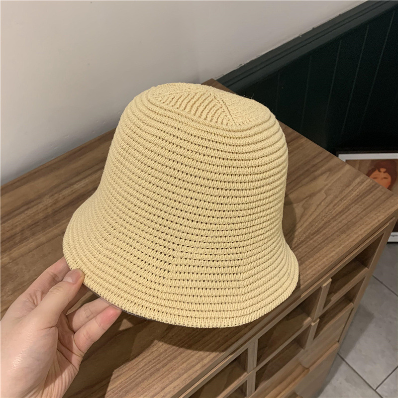 Fashion Solid Color Flat-top Cotton Yarn Breathable Fisherman Hat display picture 5