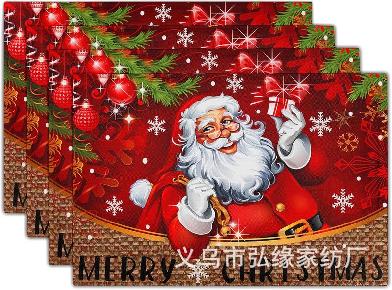 国境を越えた新しいクリスマス装飾クリスマステーブル旗クリエイティブクリスマステーブルクロステーブルマットクリスマステーブル装飾家の衣装|undefined