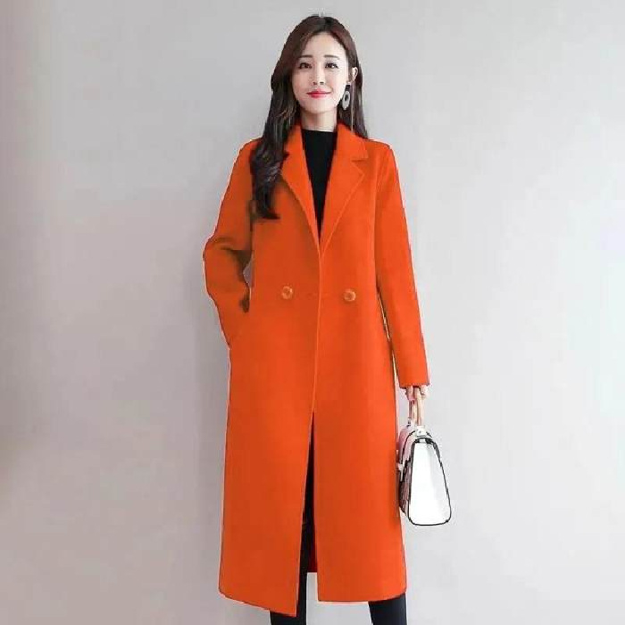 Women's Stylish Wool Coat - Red / S&&Red&&S/Coat (single piece)