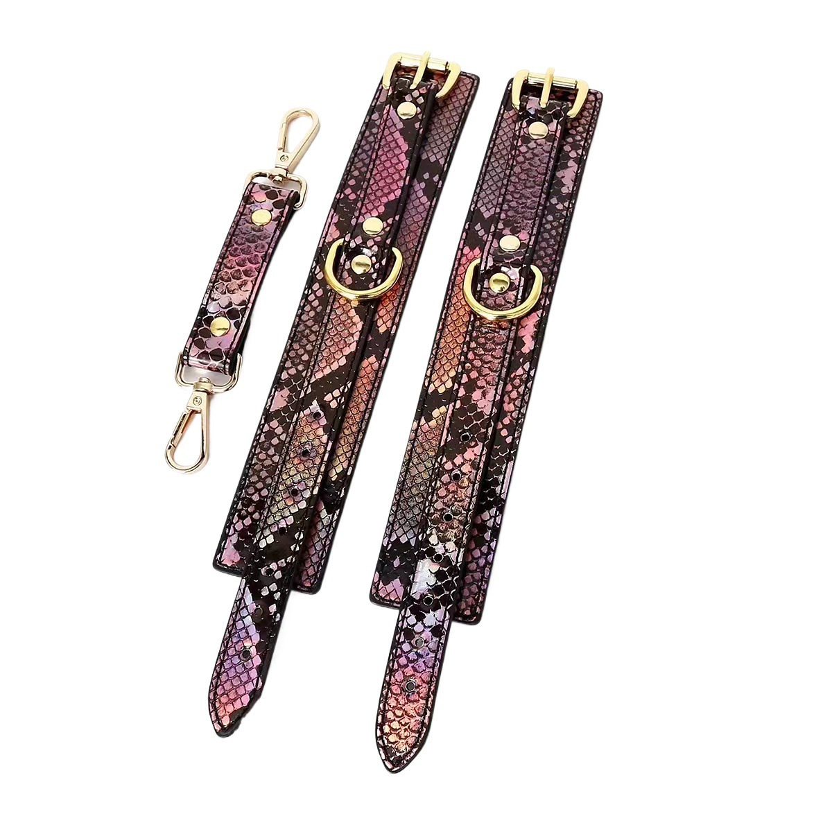 Sexy adulto vinculante serpiente patrón mano manguito de juguete vinculante mano diversión suministros para adultos textura vinculante esposas