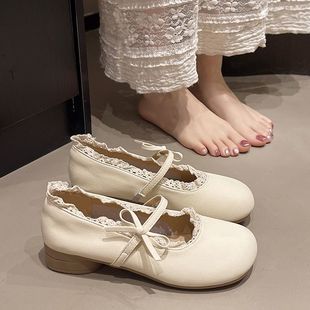 French Mary Jane Shoes for Women 2025 Spring and Autum New Style Gentle and Elegant Jk Skirt Flats Thick Heel Shallow Mouth Women's Shoes