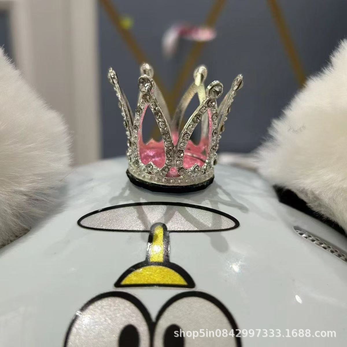Huángguān Helmet Decoration Small Crown Accessories Motorcycle Helmet Decor (Auto Parts and Accessories) - silver