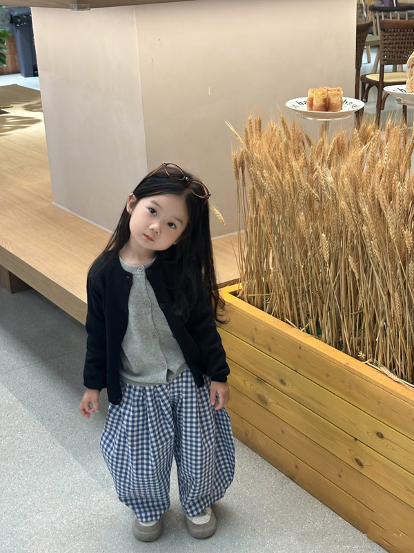 韩国童装儿童防蚊裤2025秋装新款中小童时髦格子灯笼裤男女童裤子|undefined