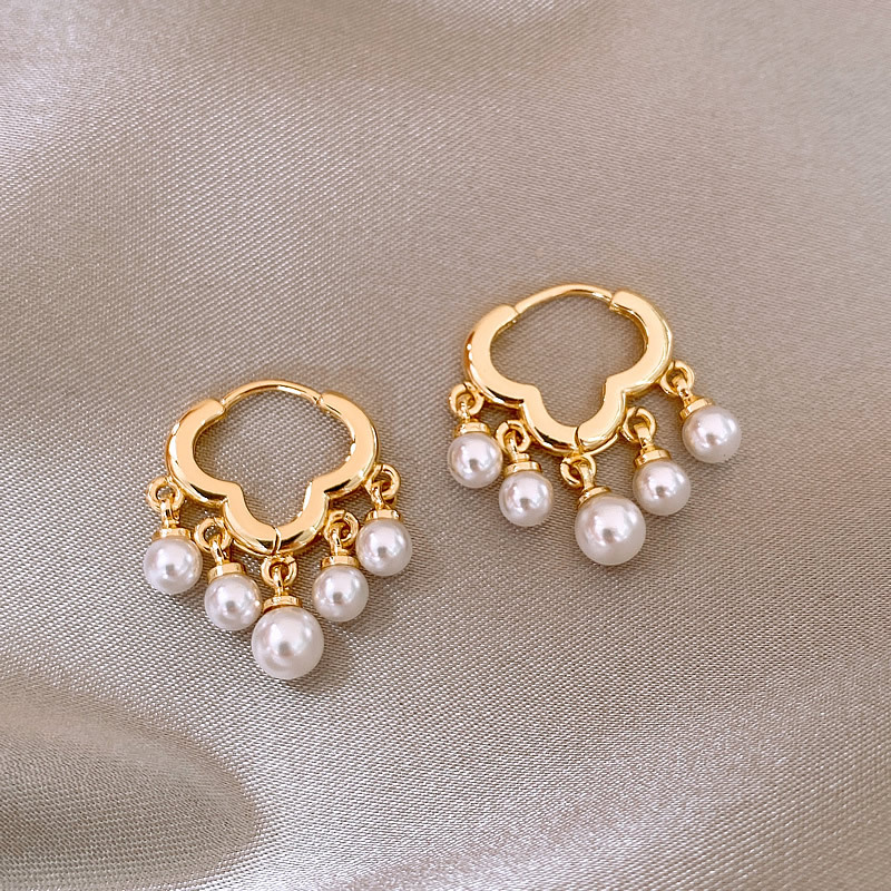 Round Pattern Women's Gender 1 Pair Simple Style Round Patchwork Copper Drop Earrings