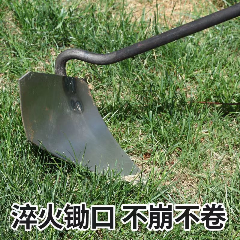 农具锰钢三角锄头犁沟偏心锄松土神器开沟施肥尖头农用种菜小翻犁