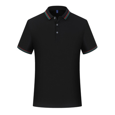 批发夏季翻领短袖POLO衫广告衫高端班服团体服企业logo字来图定制