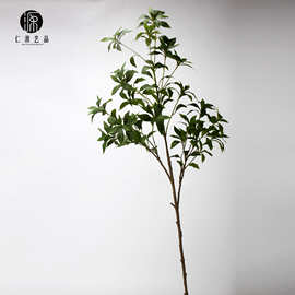 马醉木叶仿真植物 北欧风家居花艺设计 家居展厅仿生绿植工程造景