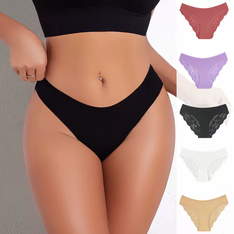 Underwear, lace cotton breathable comfortable trousers, (Cross-border trading), hip-accented, Amazon, direct factory sales