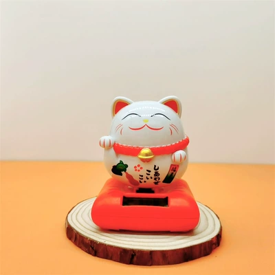 dashboard with cute decoration | Car ornaments - 10cm-happiness-cat