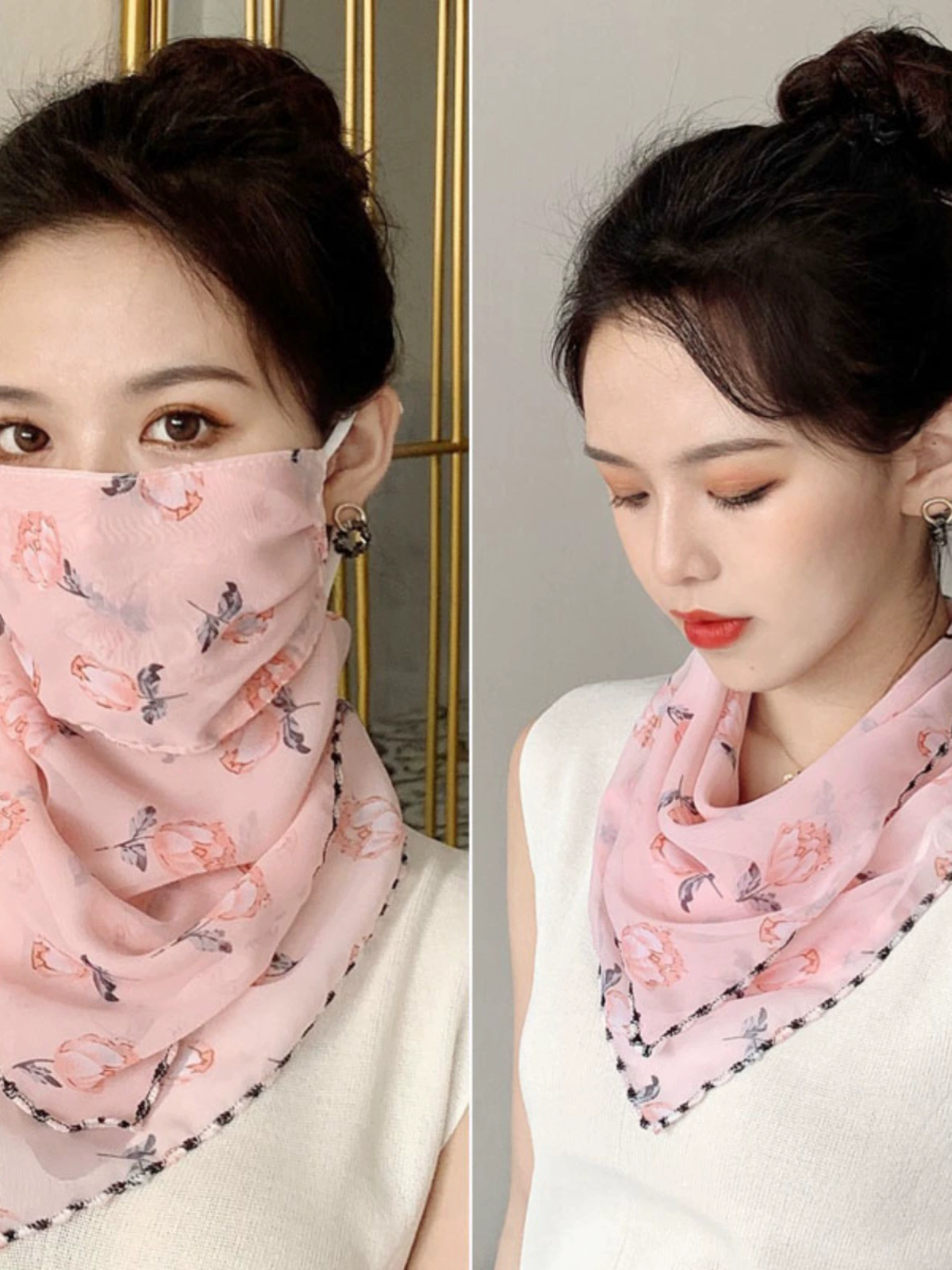 Солнцезащитная вуаль, женская летняя маска, маска для лица, солнцезащитная маска для вождения, защита шеи, велосипедная маска на все лицо, покрытие для лица