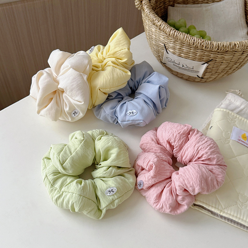 Mianmian Puffsen ベージュクラウドヘアゴム、女性用、高級、優しく多用途なヘッドバンド、ヘアゴム|undefined