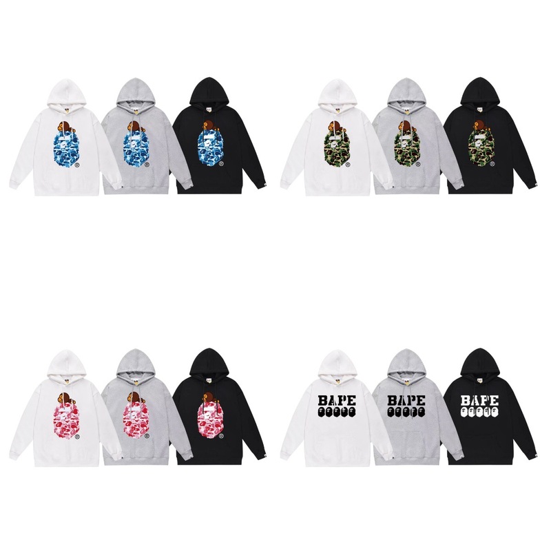 BAPE猿の頭の潮のブランドの片面のプリントは帽子の衛衣の秋冬の新型のヒップホップの潮流の男女の同項の純綿になります。|undefined