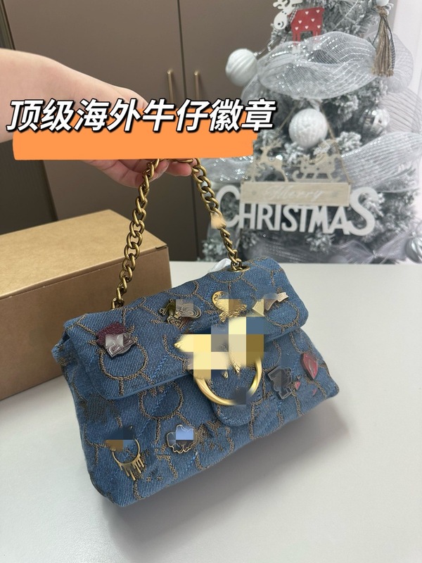 跨境外贸腋下包流苏新款女包韩版简约单肩手提包女款包包牛仔布|undefined