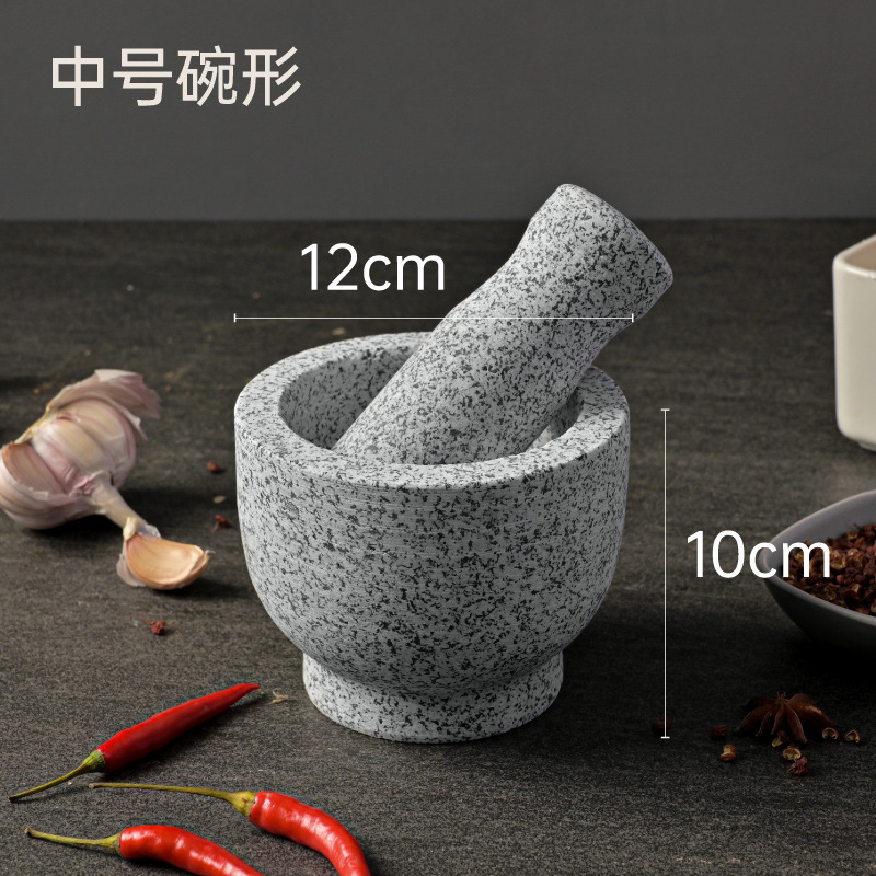 Molinillo de ajo, mortero de piedra natural, molinillo, machacador de piedra, mortero de ajo, pelador de ajo, gadget de cocina, prensa de ajo