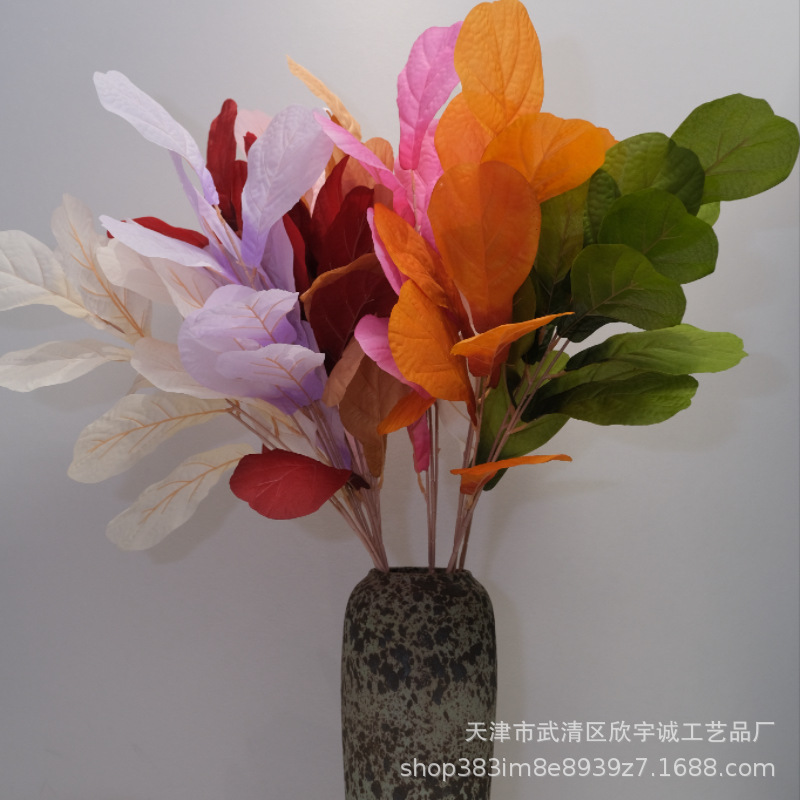 큰 조롱박 잎 시뮬레이션 녹색 식물 결혼식 강당 장식 조경 홈 호텔 연회 강당 천장 시뮬레이션 잎
