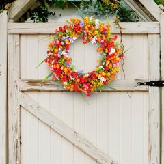 Amazon New Small Flower Garland Door Hanger Spring Courtyard Party Decor Flower Ring Wall Hanger Wholesale