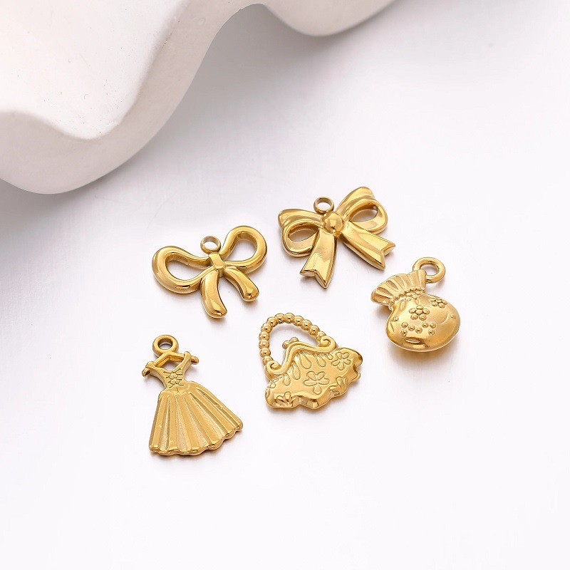 10g Weight Pendant Jewelry Making Type DIY Ornament Accessories Classification 3 PCS/Package Quantity 304 Stainless Steel Material Shamrock, Four Leaf Clover, Bow Knot Pattern All Seasons Season Plating Design Basic Style 3 PCS/Package 304 Stainless Steel Shamrock Four Leaf Clover Bow Knot Pendant 2