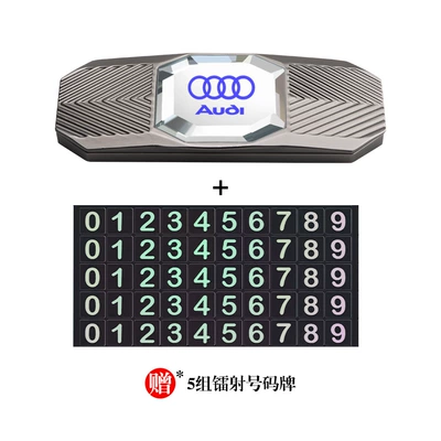 universal, Nömrəli dayanma kartı - crystal-flip-cover-alloy-parking-card-blue-audi
