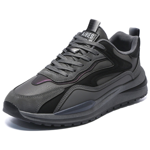 2024 Spring New Breathable Leather Forrest Men's Shoes Trendy Casual Sports Shoes Wear-Resistant Non-Slip Versatile Trendy Shoes