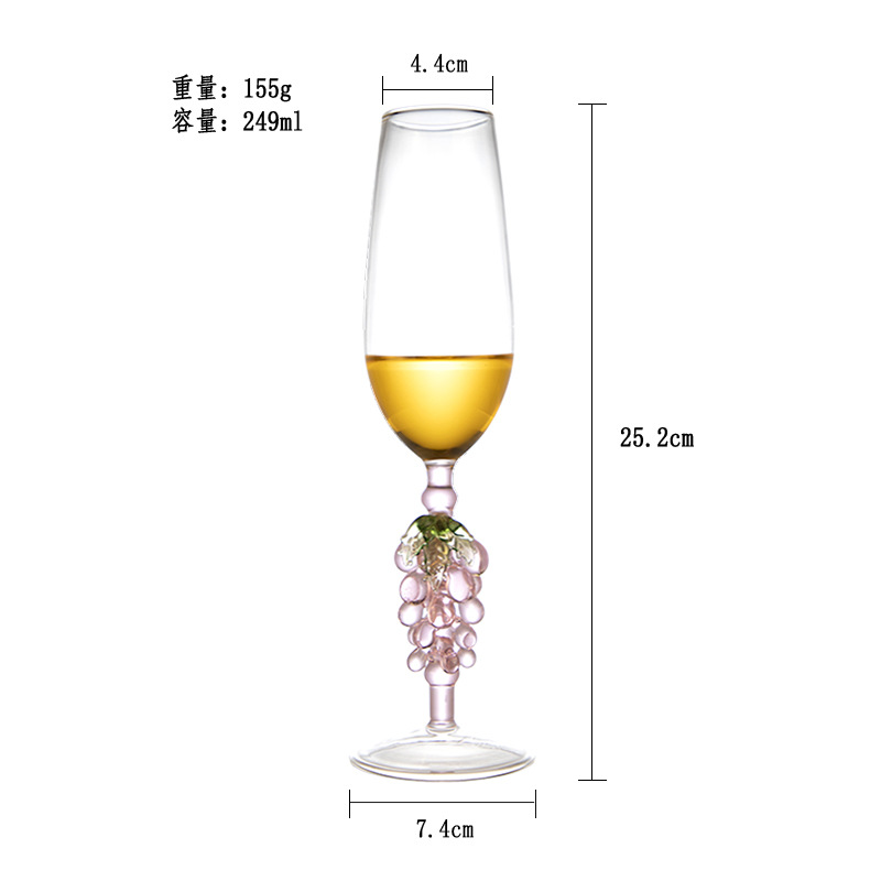 Copa de champán de gama alta Copa de vino Europea Copa de uva creativa Copa de vino romántica Fábrica al por mayor
