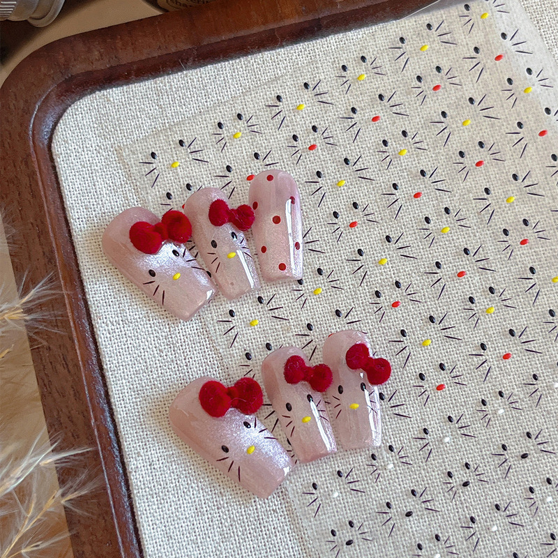 YITU Ant Figure Embossed Cartoon Face Nail Art Sticker Exquisite Line Cute with Adhesive Nail Decoration Sticker YT4828