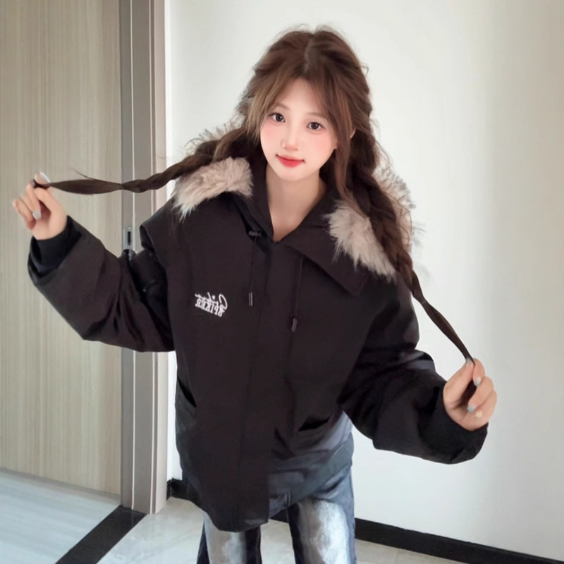 Workwear Parka Cotton Jacket for Women 2025 Winter Korean Style New Super Nice Short Cotton Coat Thickeneded Warm Cotton Jacket