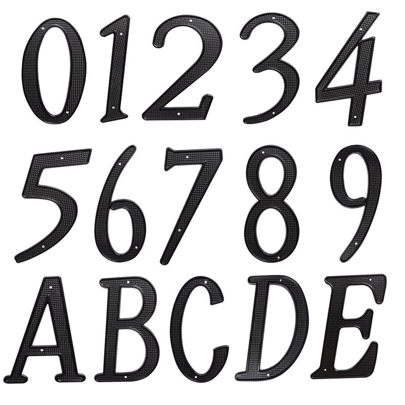 锌合金数字高度101mm黑色民宿酒店别墅房号牌公司科室牌高度101mm