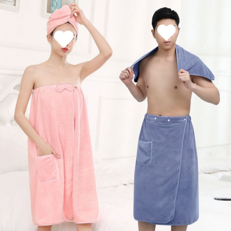 Men's Bath Towel Can Be Worn and Wrapped for Female Couples, Personalized Large Trendy Brand Household Non-Cotton Absorbent Quick-Drying Swimming Wrap