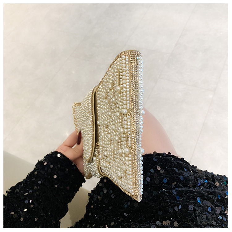 New cross-border European and American retro high-end clutch bag, full diamond single-shoulder crossbody ladies' bag, small bag, socialite dinner bag undefined