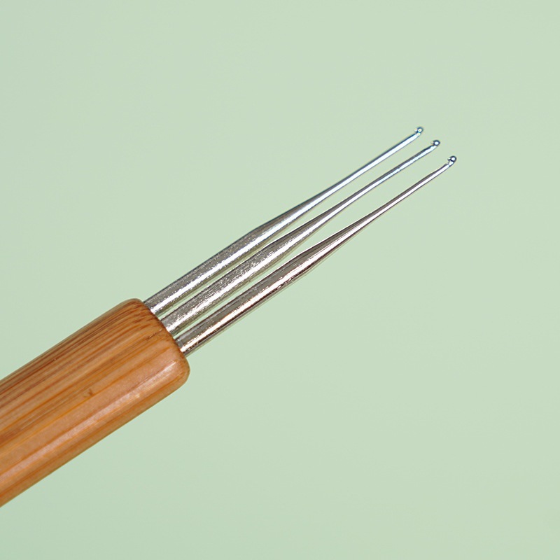 0.5 crochet de dos cabezas 0.75 trenza sucia de tres cabezas, herramienta tejida de bricolaje hecha a mano, peluca, gancho, aguja, suéter, juego de agujas al por mayor