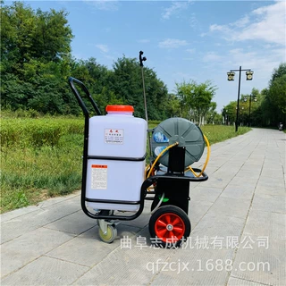 大棚杀虫推车打药机  60L社区防疫电动喷雾器  养殖场消毒机