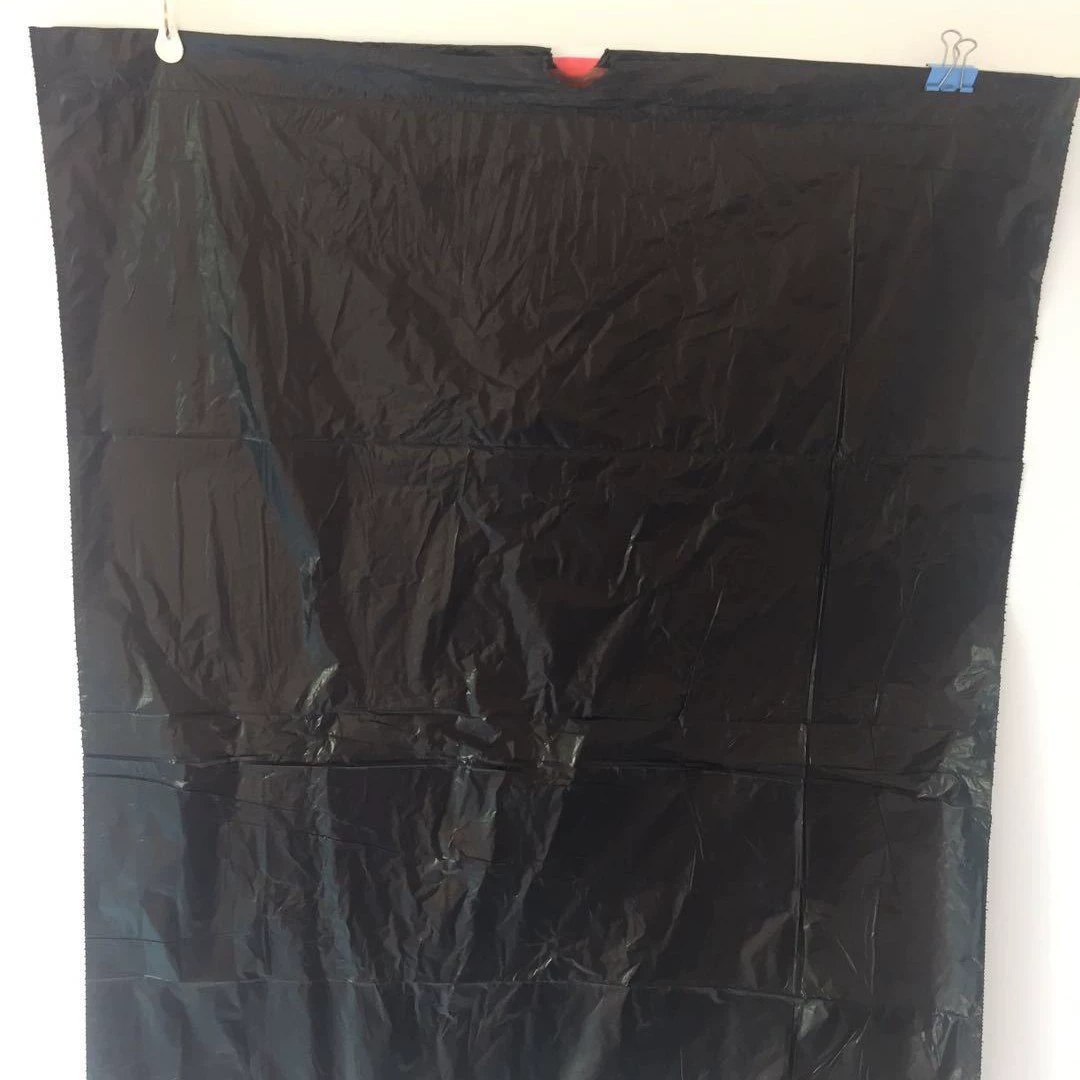 Средний черный мешок для мусора бытовой непрерывный рулон без разрывов вставка автоматическое закрытие шнурок мешок для мусора прямые продажи с фабрики