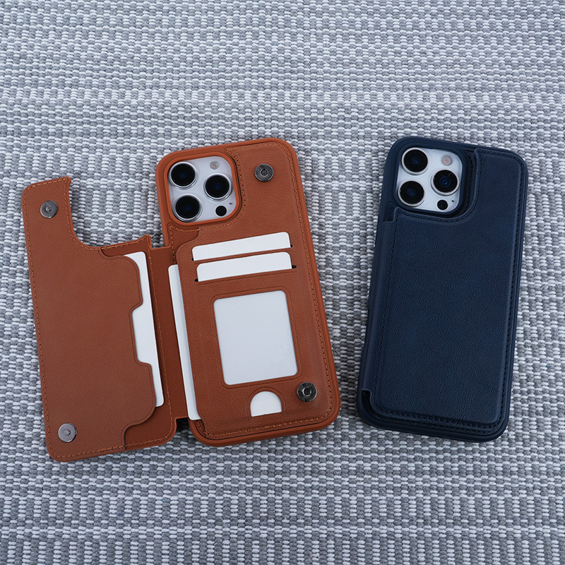 Hot-Selling Multifunctional Magnetic Button Flip Cover Anti-Drop Phone Case for iPhone Apple 17 Pro Max
