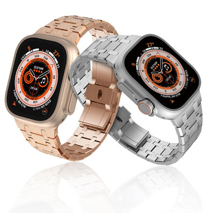 Glitter Double Row stainless steel 49MM Metal strap ses9s7 watch suitable for apple watch apple Ultra