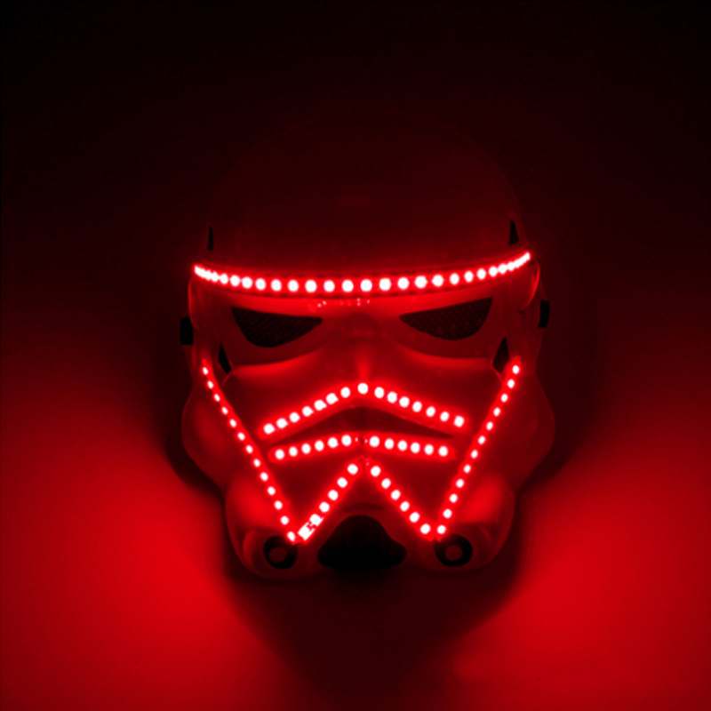 Máscara Luminosa LED de Star Wars, COSPLAY, Temática de Película, Juego de Rol, Accesorios Luminosos, Máscara Luminosa