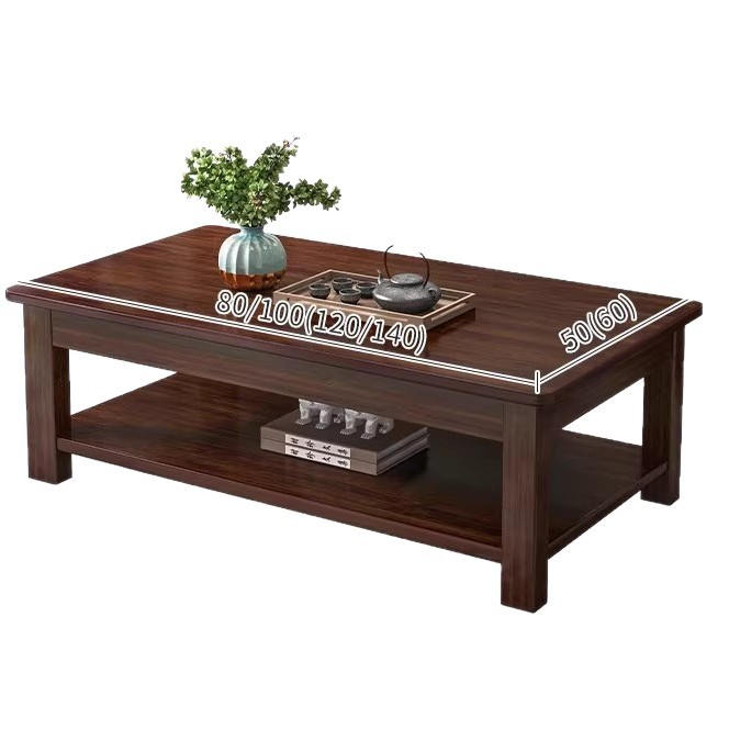 Mesa de centro de madera maciza para el hogar, moderno, simple, pequeño apartamento, mesa de té multifuncional, casa de alquiler, mesa baja para comer, mesa de té simple