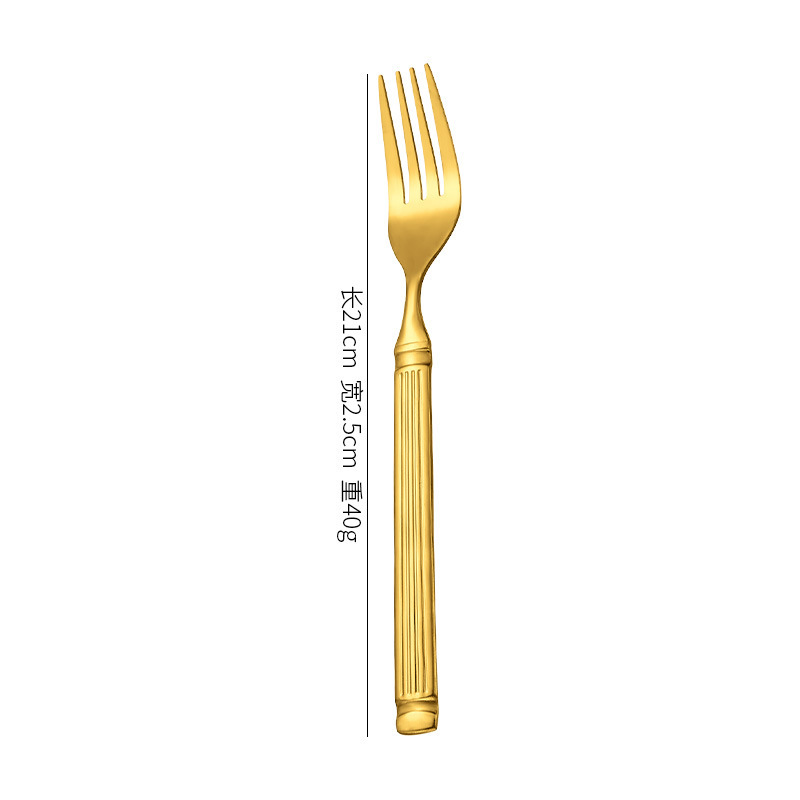 クロスボーダーローマ柱410ステンレス洋食食器5点セットナイフフォークスプーンホテル家庭用ステーキナイフデザートスプーン|undefined
