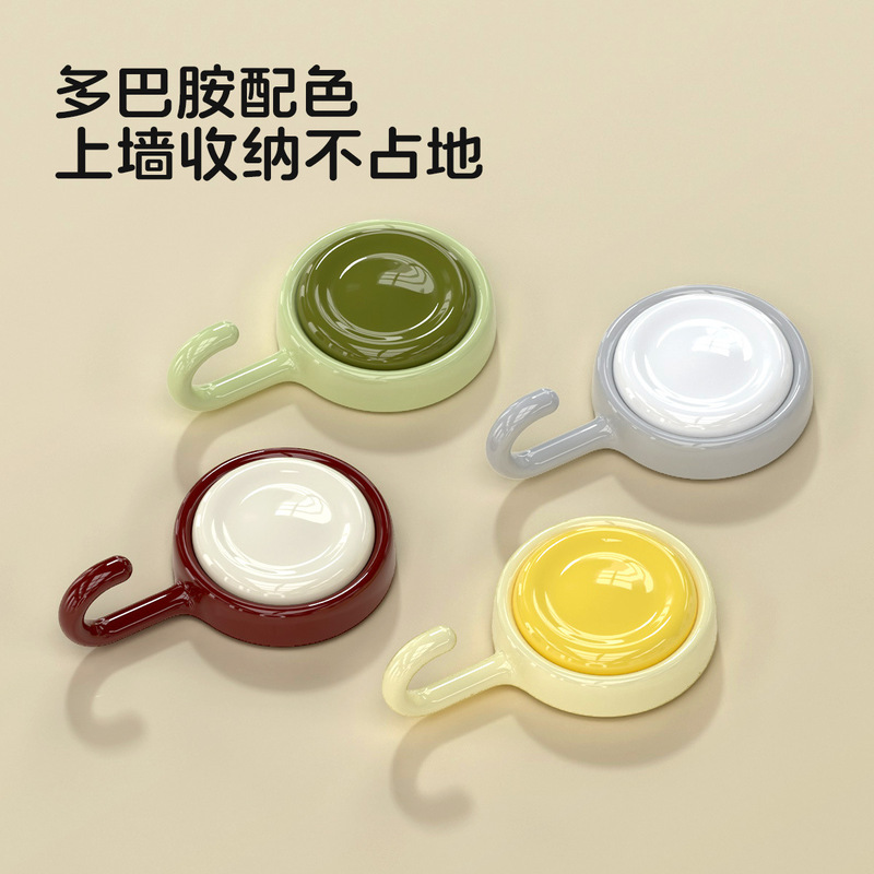 四个装可旋转挂钩玄关强力承重浴室厨房免打孔多功能置物无痕粘钩|undefined