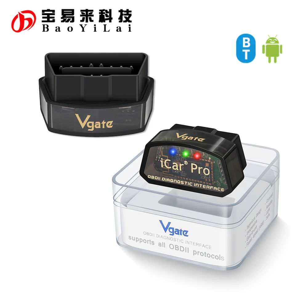Автосканер Vgate ICAR Pro BT3.0 Bluetooth OBD для Android, детектор неисправностей автомобиля
