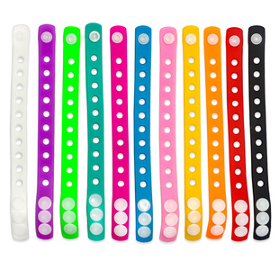 Cross-border silicone hole wrist strap luminous DIY shoes flower hole shoes PVC jewelry bracelet silicone bracelet small gift