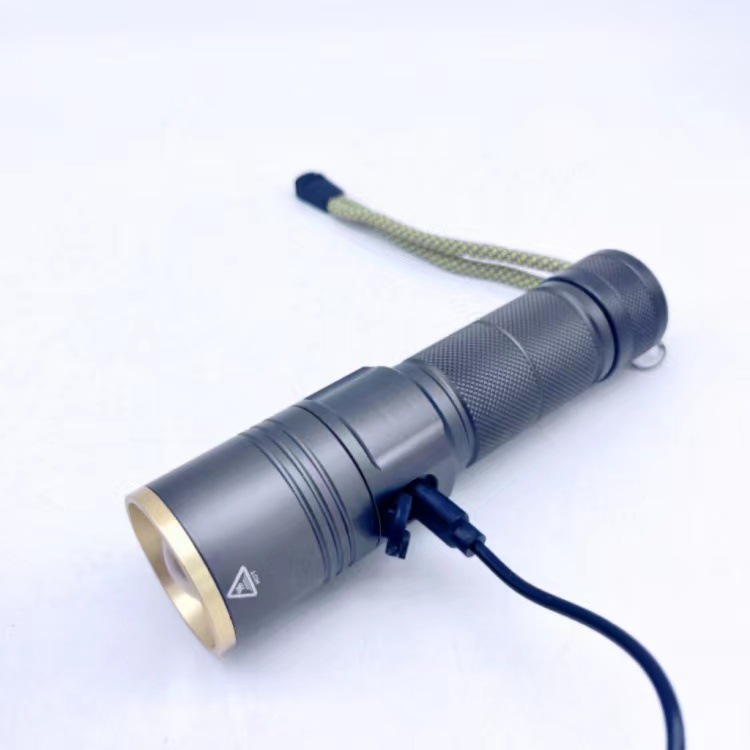 Kihu Ds60 Rechargeable Ultra-Bright Long-Range Led Outdoor Telescopic Zoom Bright Flashlight Laser Wick Waterproof